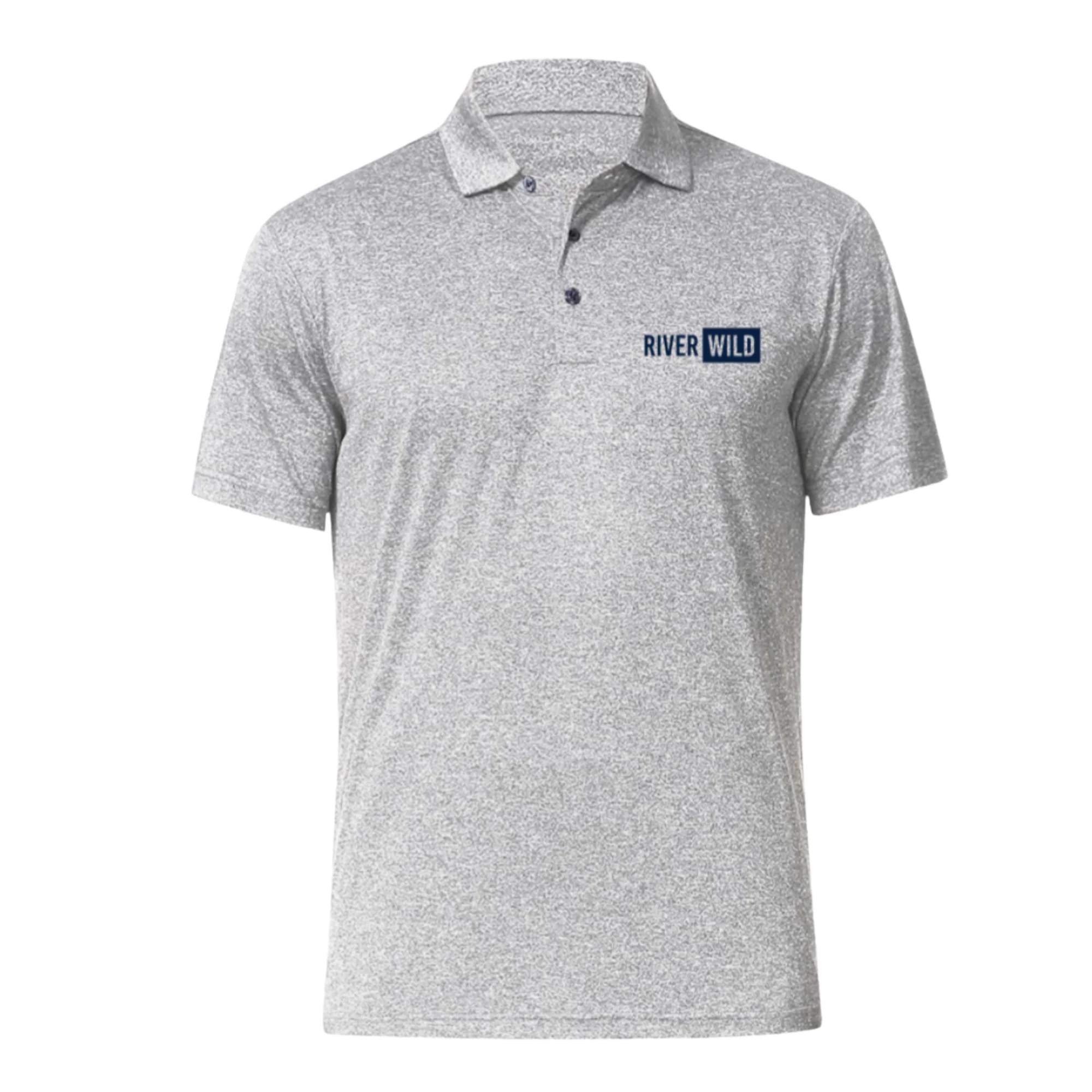 Cossniss Light Grey DriFit Polo Embroidery RiverWild Navy - Image 2