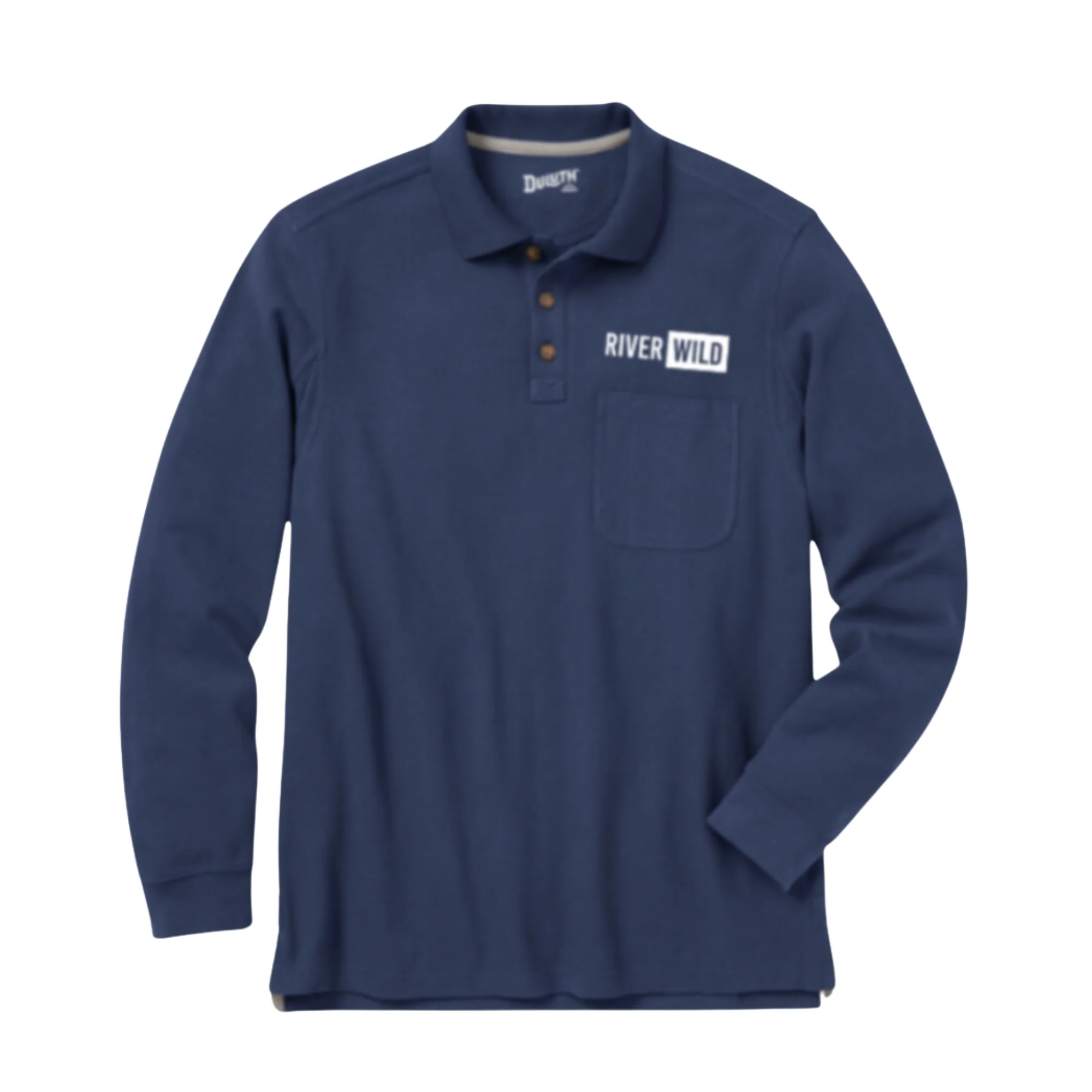 Duluth Abyss Blue Long Sleeve Pocket RW Shirt - Image 2
