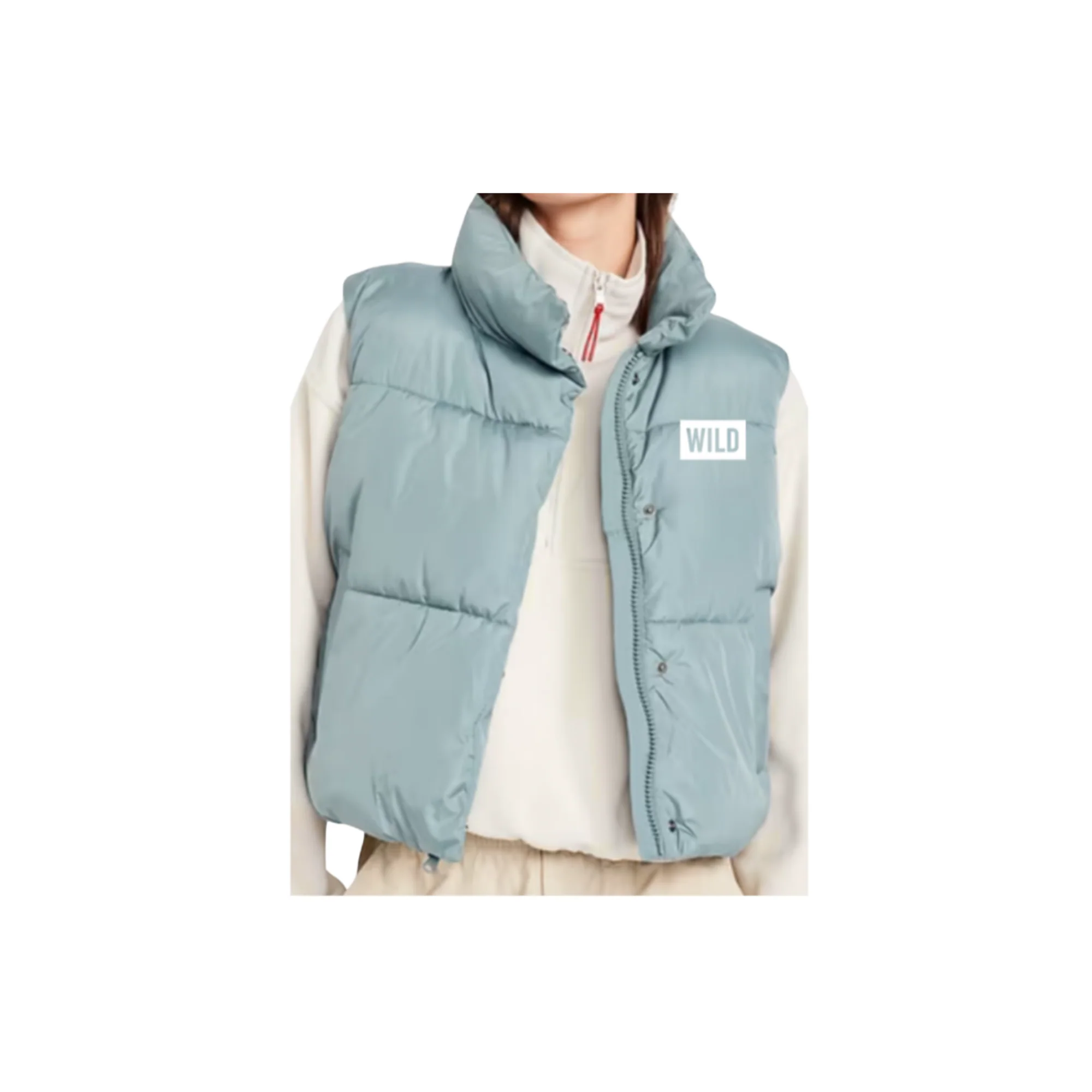 Ladies Puffer Vest WILD Block - Image 2