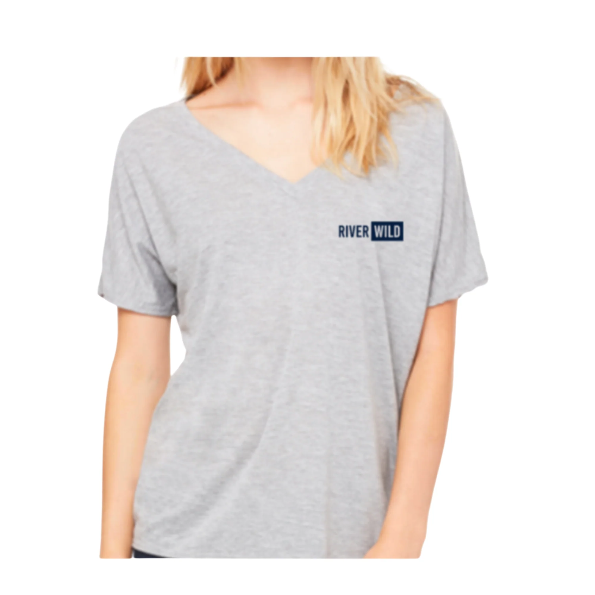 Ladies RiverWild Athletic Heather Slouchy V-Neck Tee - Image 2