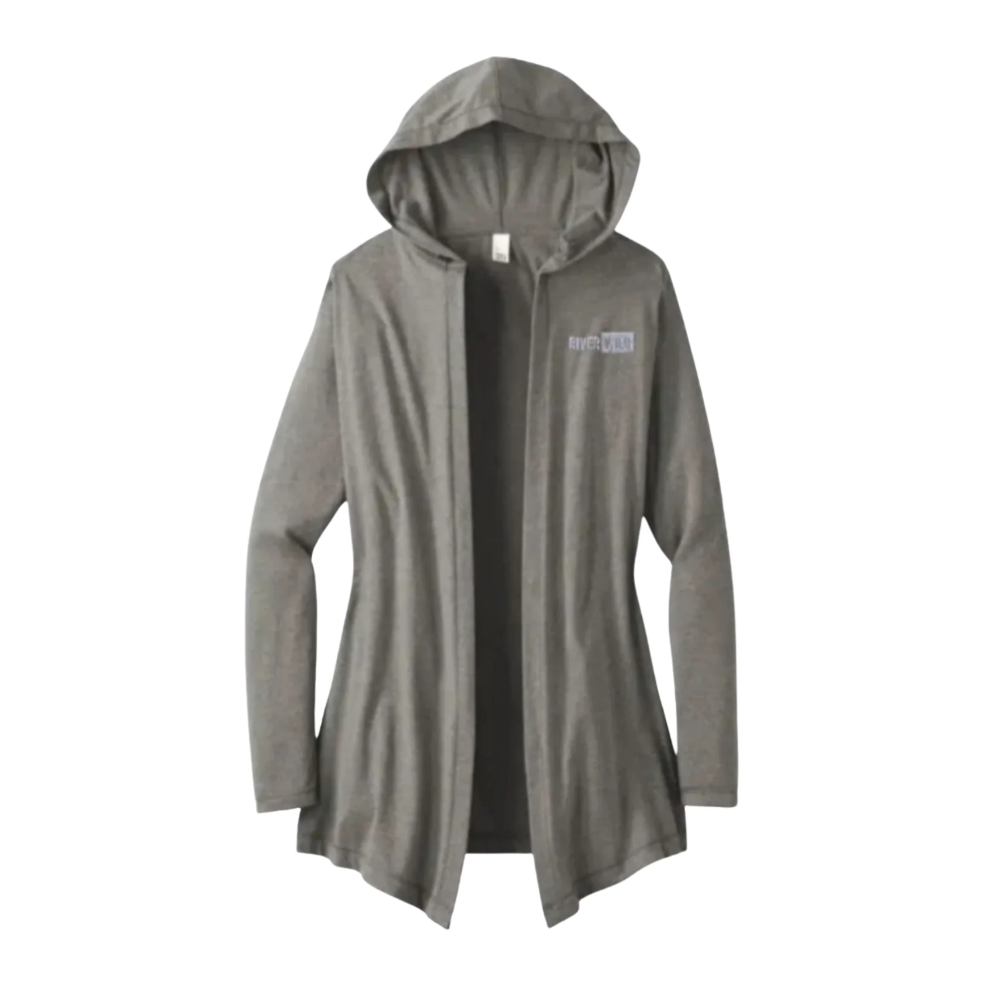 LADIES RIVERWILD GREY FROST HOODED CARDIGAN - Image 2