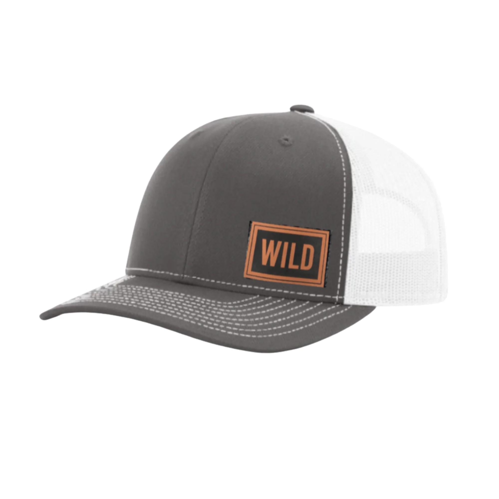 WILD Block Patch Grey and White Hat