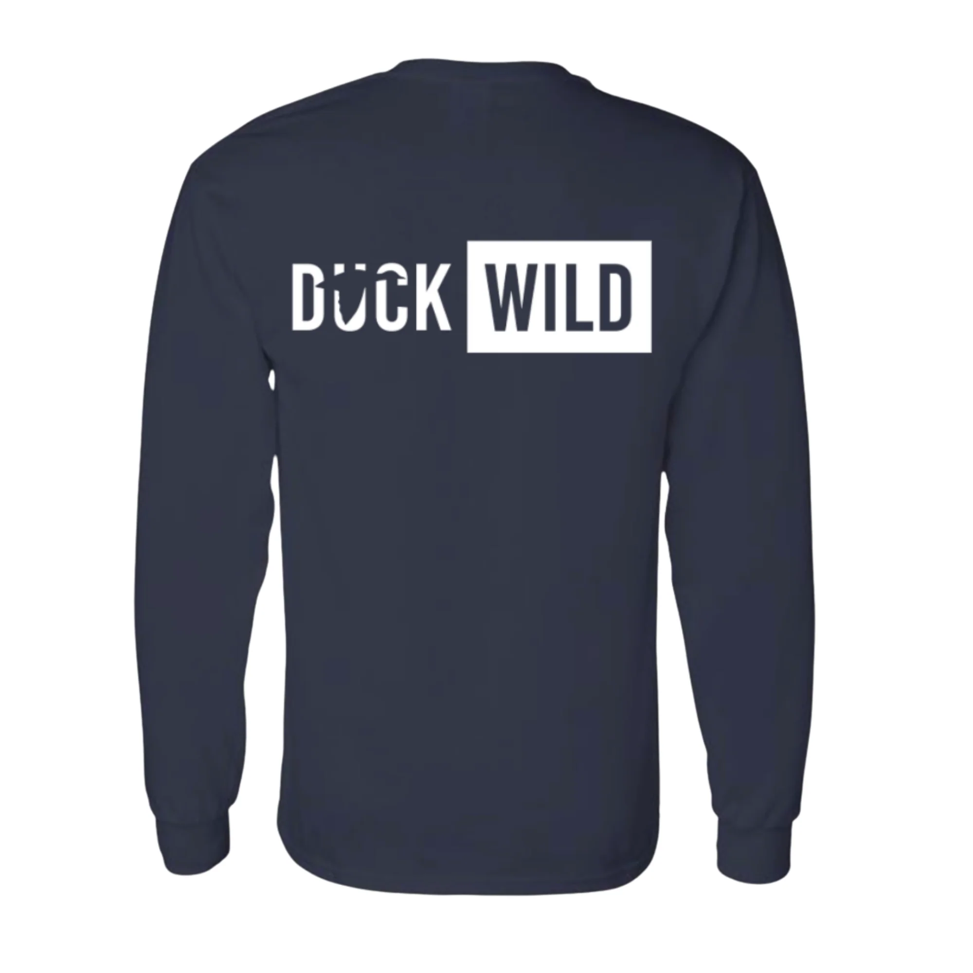 Navy DuckWILD Gildan Long Sleeve Tee - Image 2