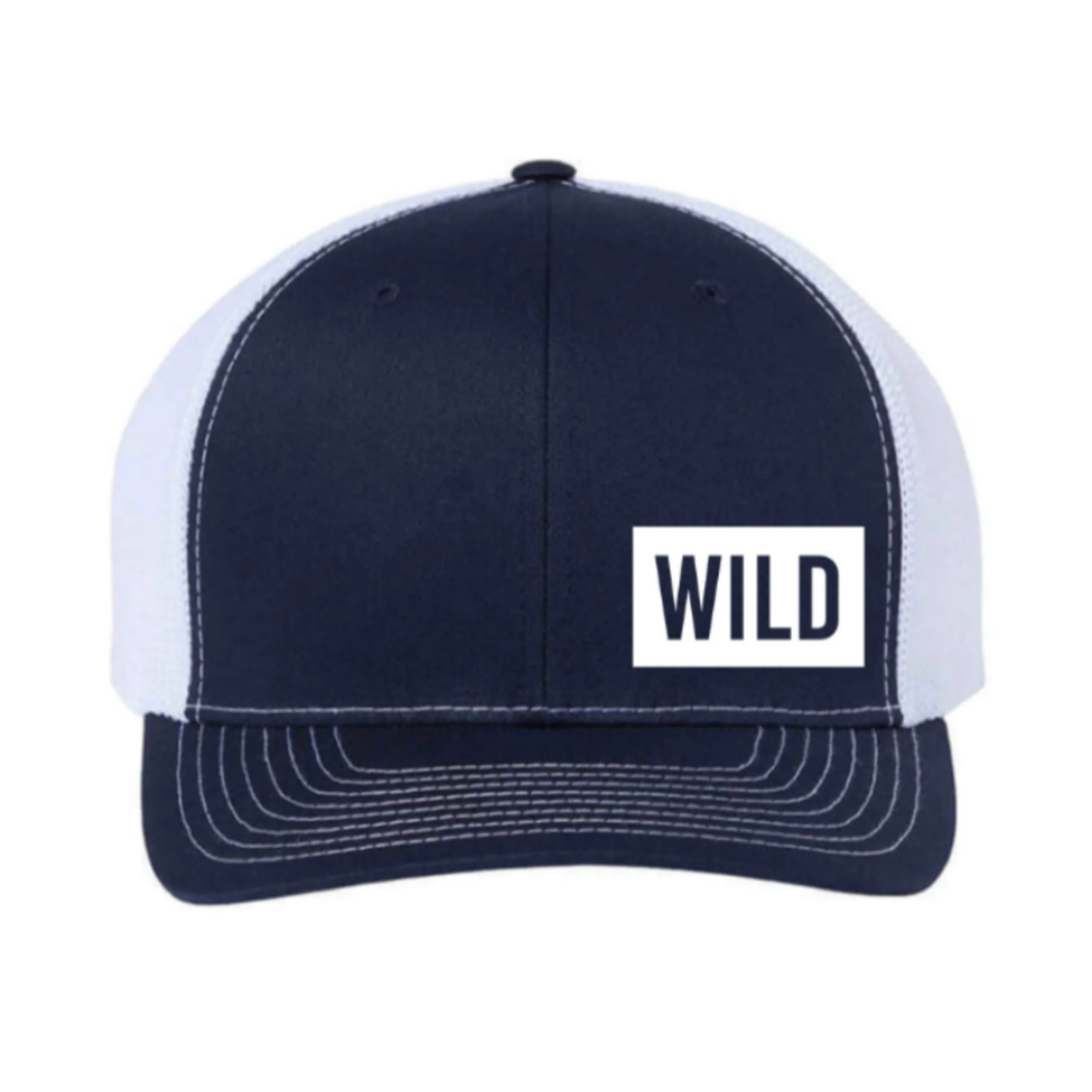 WILD Block Navy and White Hat