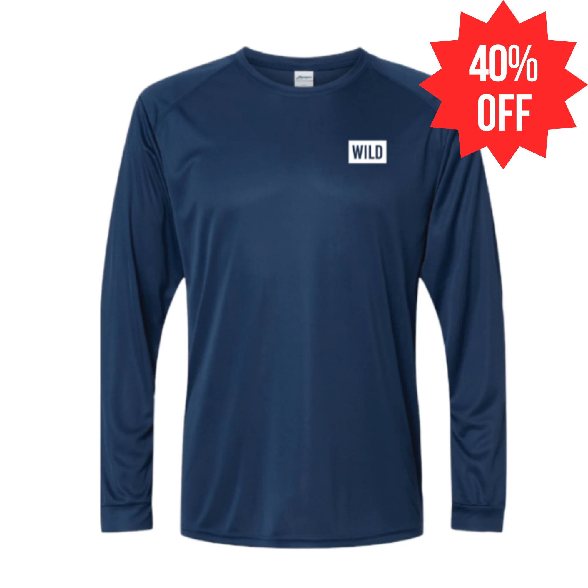 Navy Wild Block/StayWild Paragon Islander Long Sleeve Tee
