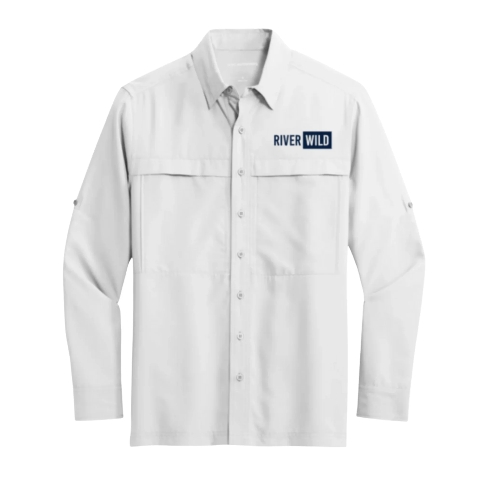 Port Authority UV Daybreak Long Sleeve White RW Embroidery - Image 2
