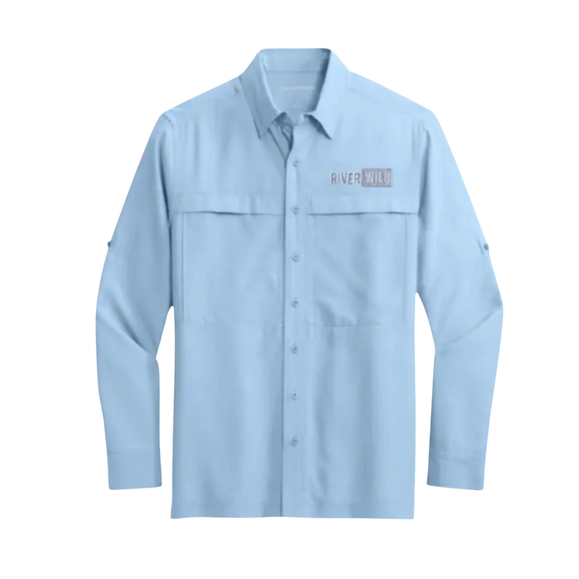 RIVERWILD LIGHT BLUE UV DAYBREAK BUTTON DOWN SHIRT - Image 2