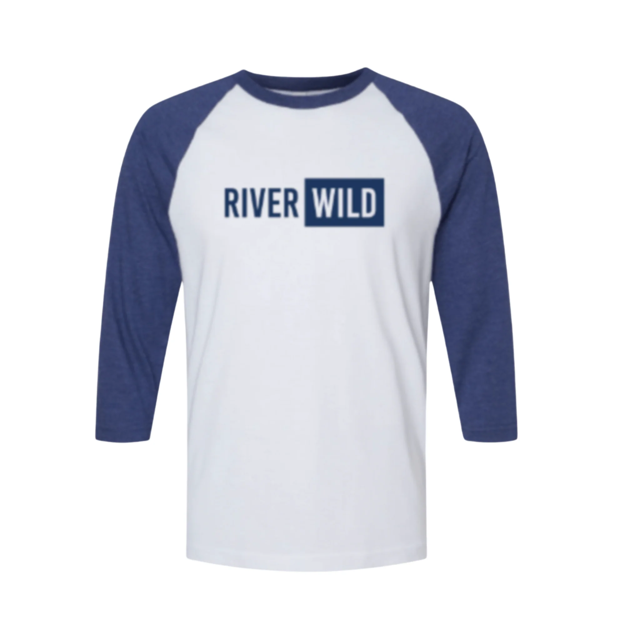 Riverwild White/Heather Indigo Baseball Tee - Image 2
