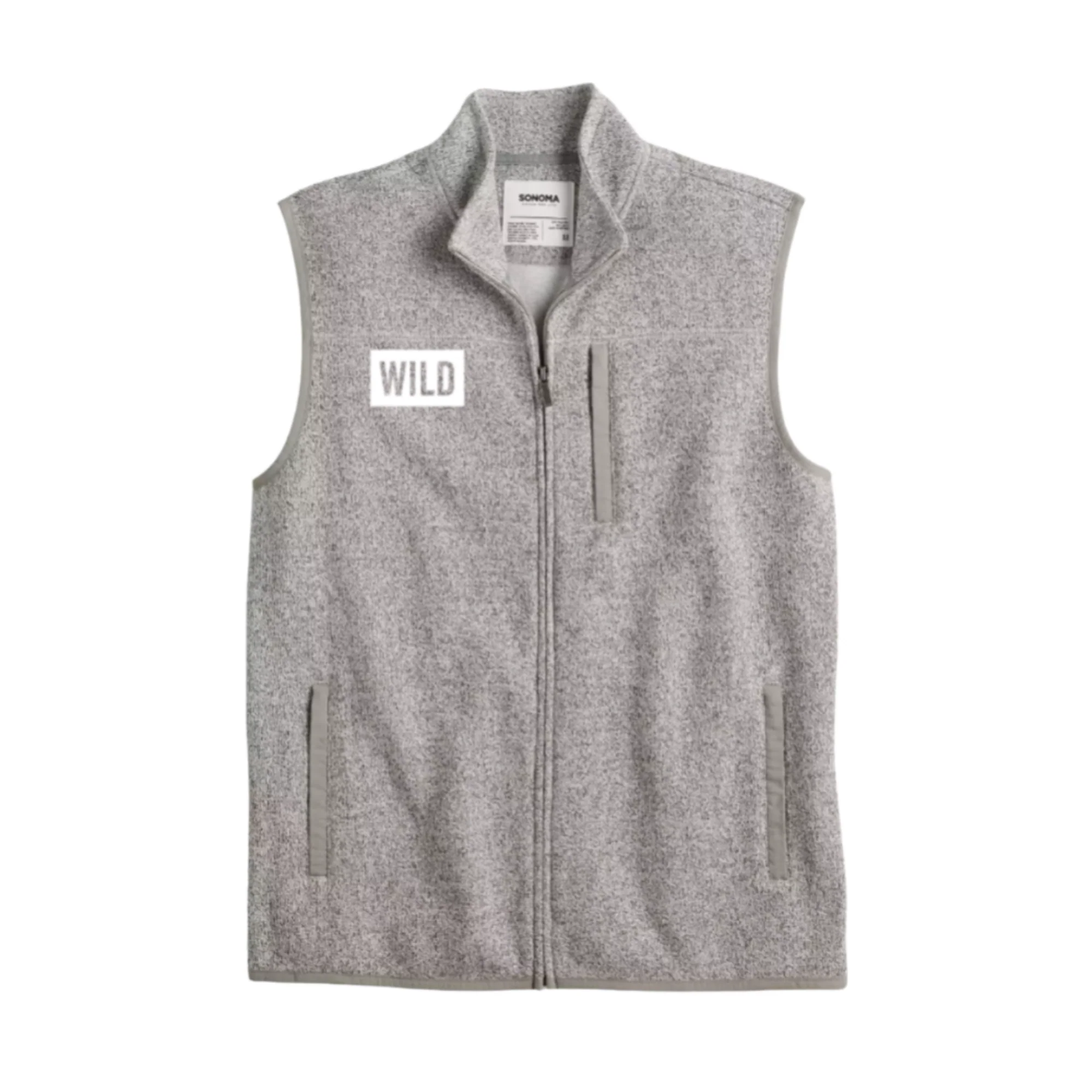 Sonoma Goods for Life Grey Vest Wild Block