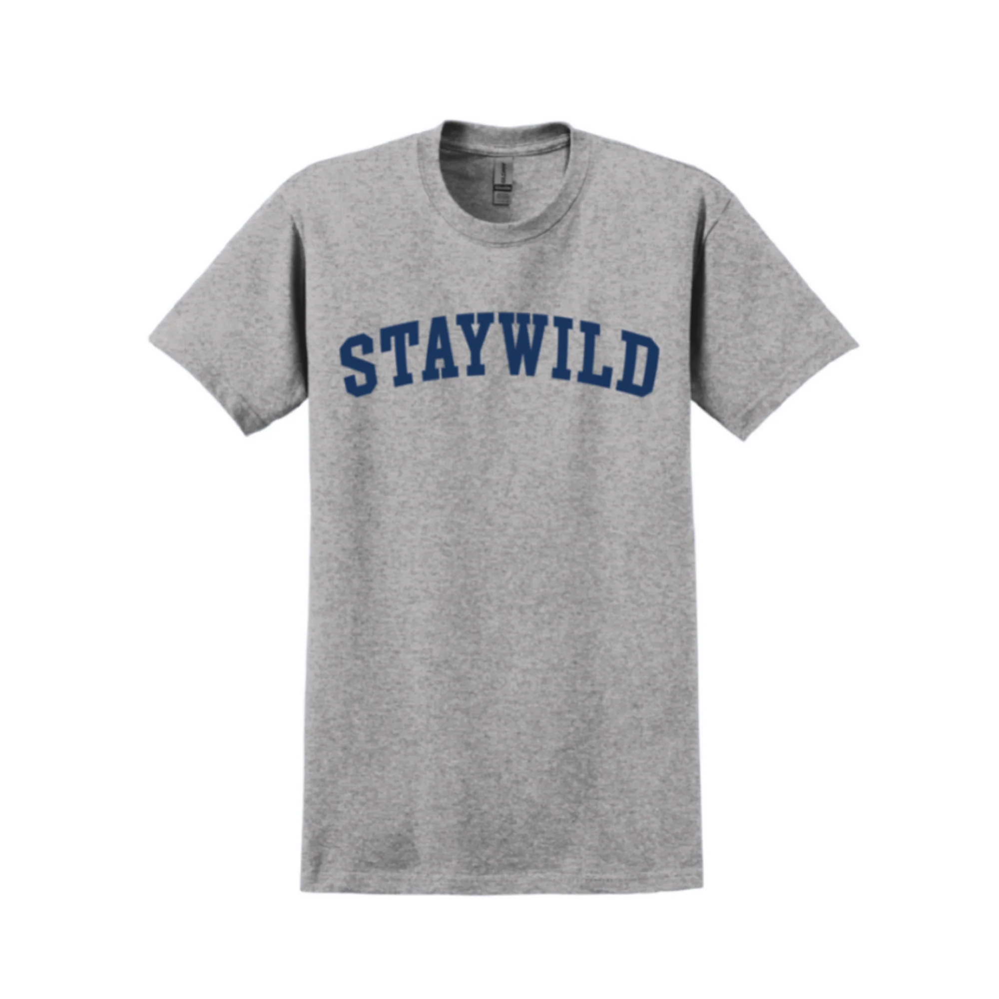 STAYWILD GILDAN GREY COLLEGIATE TEE