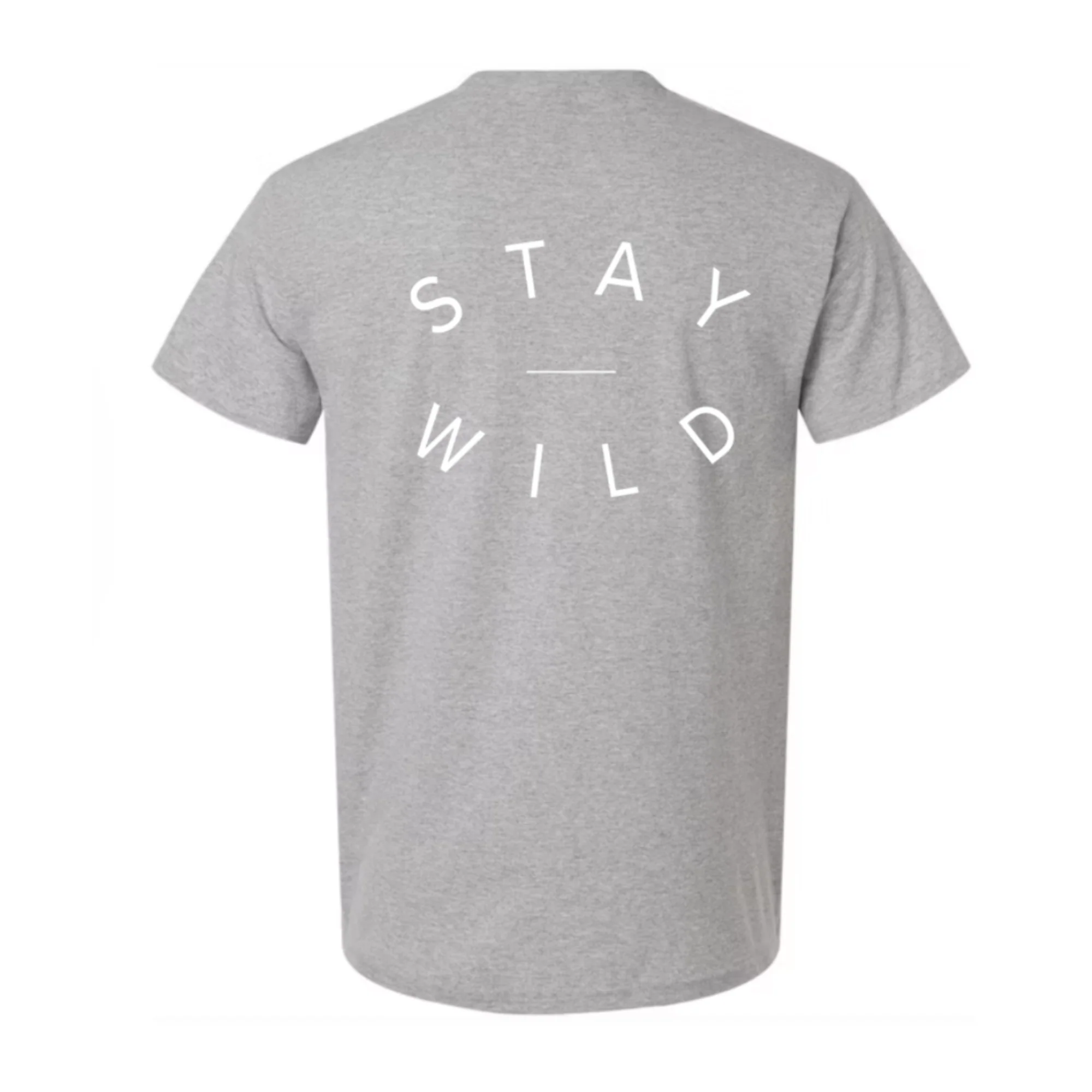 STAYWILD GRAPHITE HEATHER GILDAN TEE - Image 2