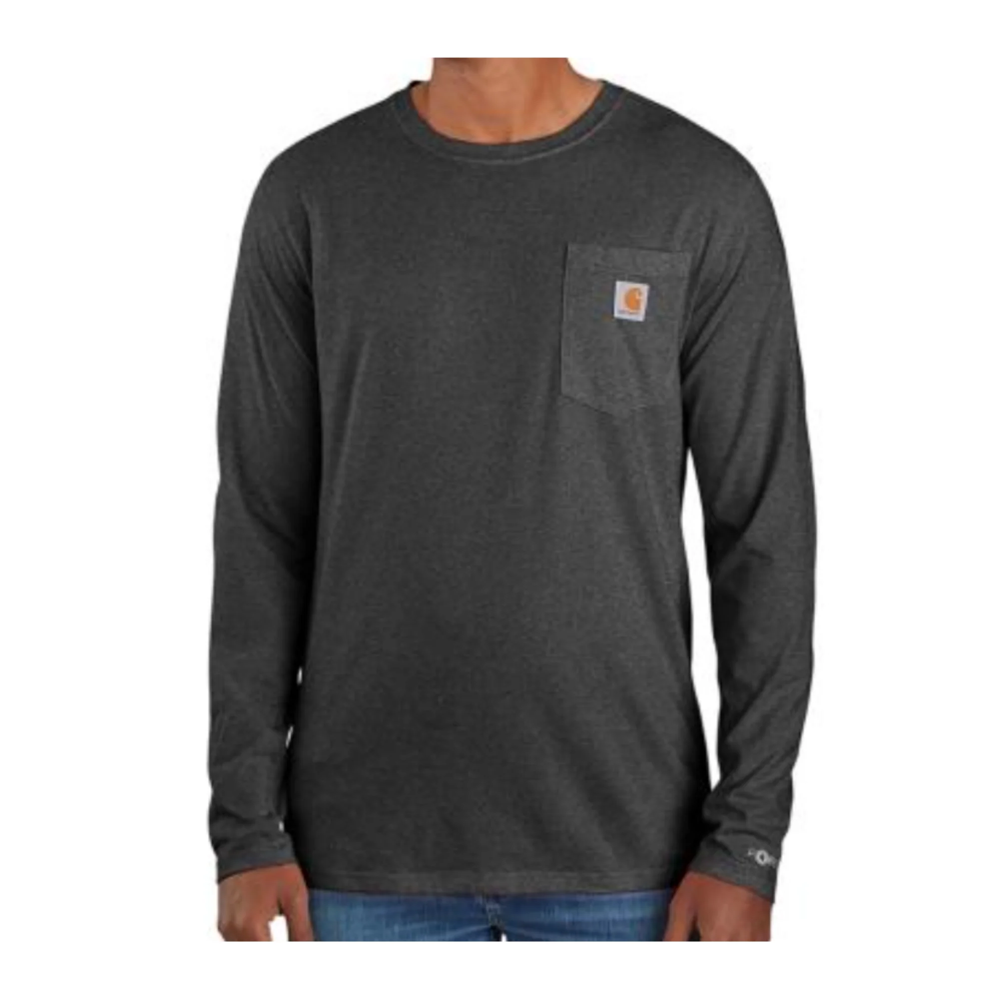 WILD Carbon Heather Carhartt Long Sleeve Pocket Tee - Image 2