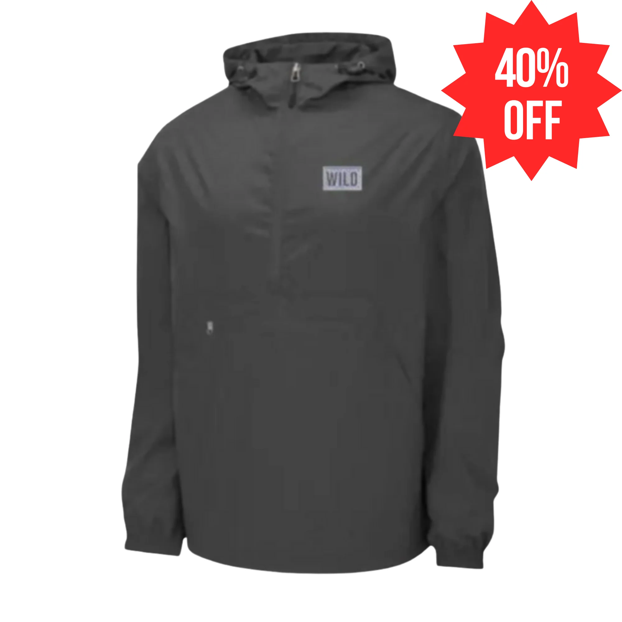 WILD GRAPHITE SPORT TEK PACKABLE ANORAK JACKET