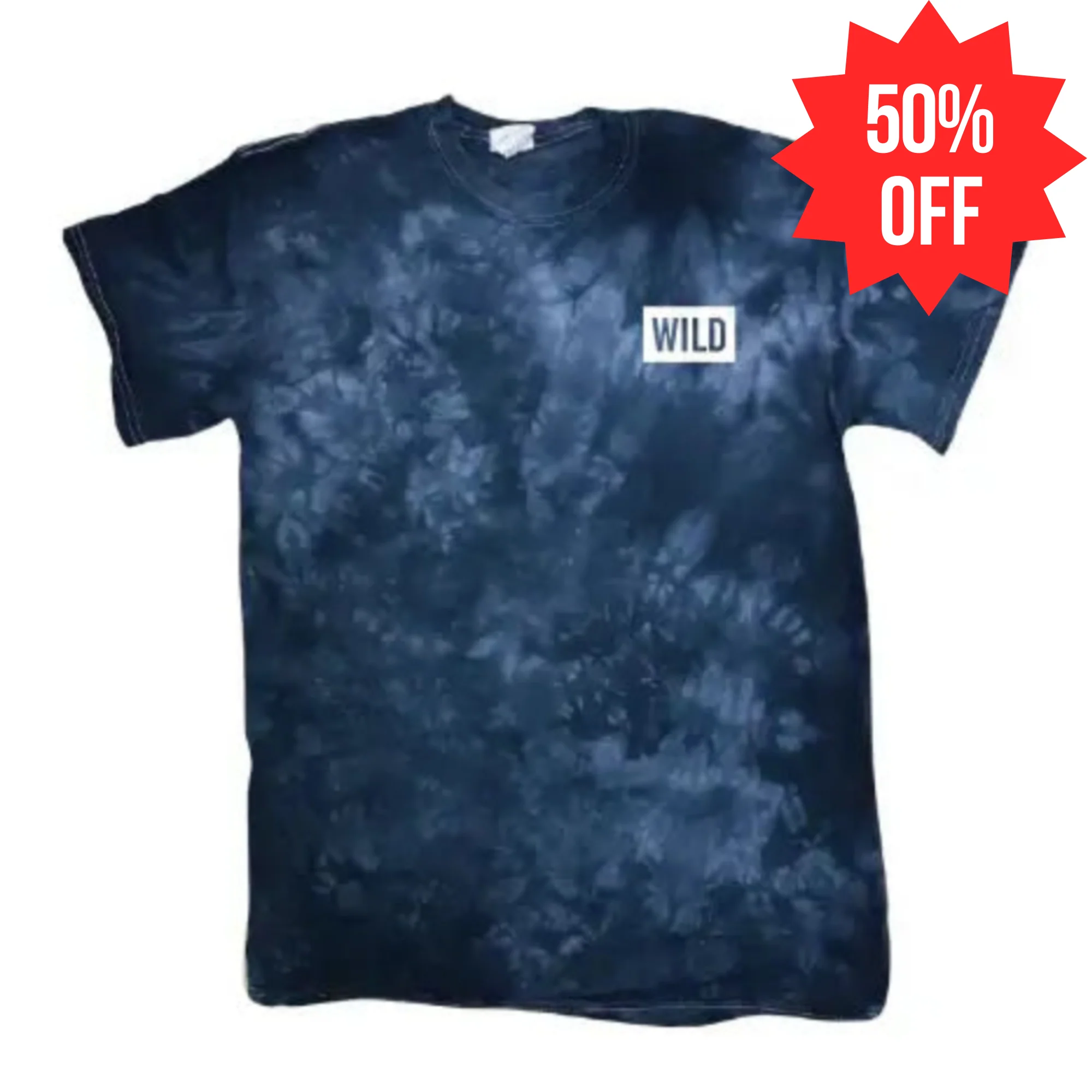 WILD NAVY TYE DYE WASHED TEE