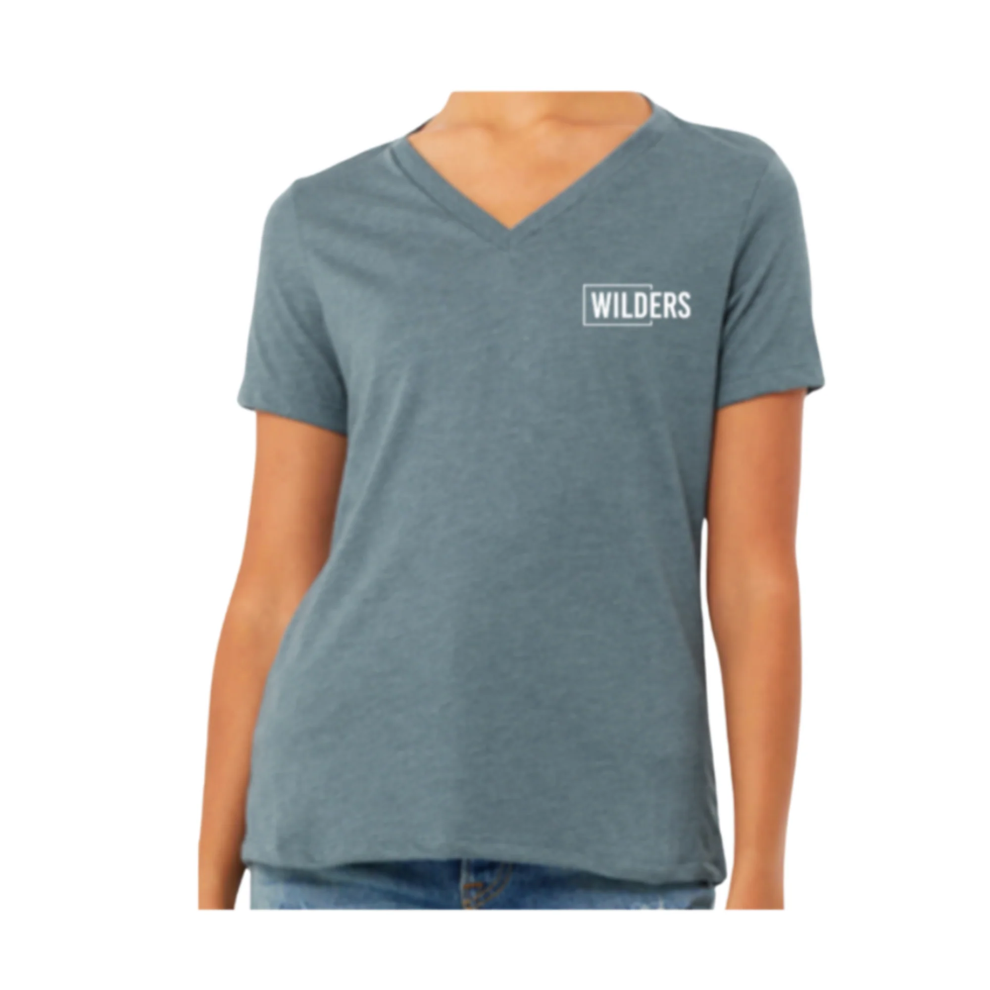 Wilders Heather Slate Ladies V-Neck - Image 2